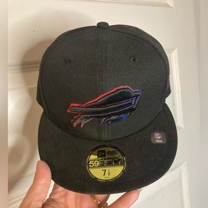 New Era Color Dim Black Buffalo Bills Fitted Baseball Cap